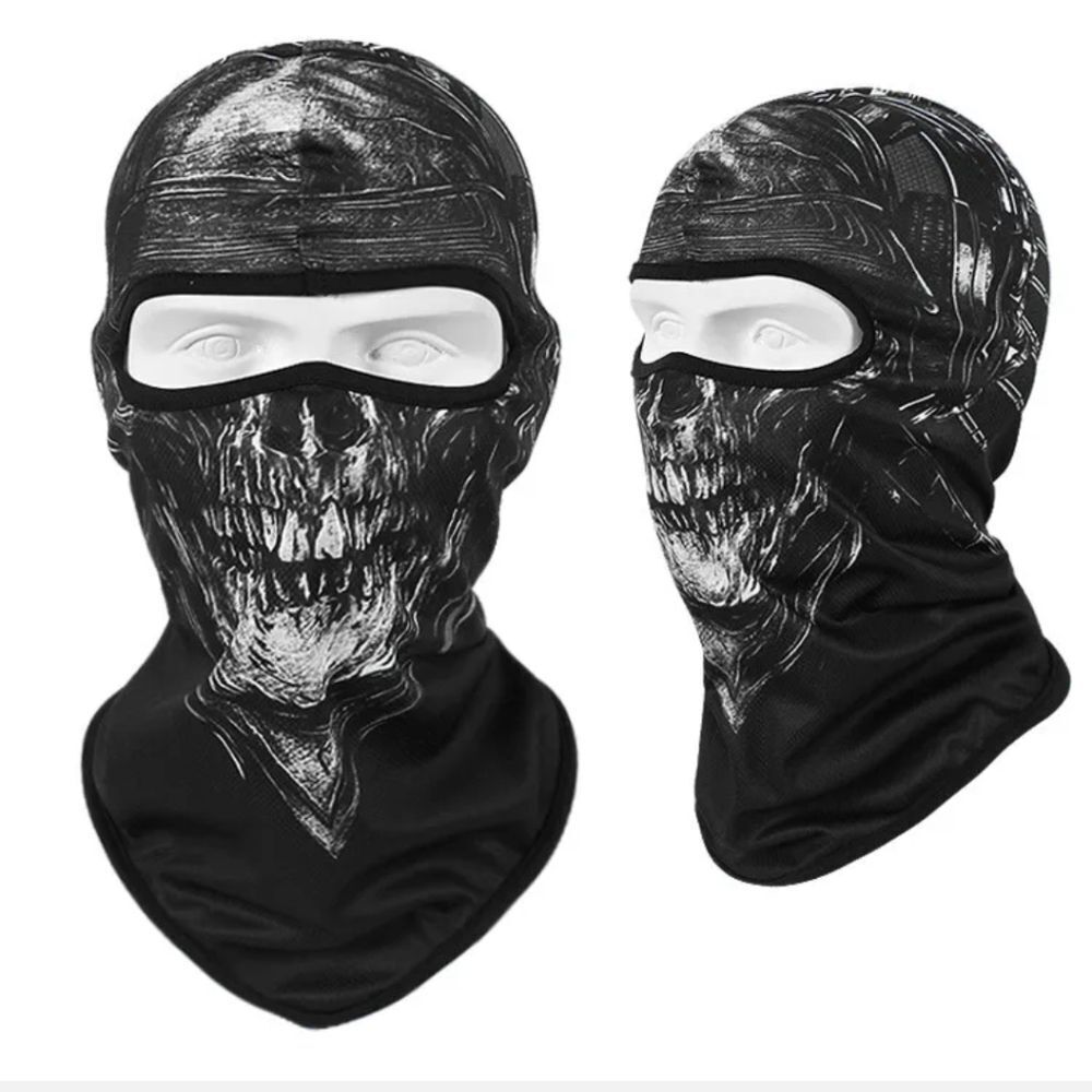 Tactical Skull Ghost Printed Full Face Mask Balaclava Halloween Ski Motorcycle